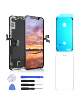 ECRAN LCD POUR IPHONE X/10 RETINA VITRE TACTILE SUR CHASSIS TFT + OUTILS + JOINT + VERRE 5D