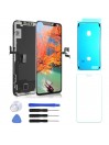 ECRAN TFT INCELL LCD POUR IPHONE XS VITRE TACTILE SUR CHASSIS NOIR AVEC OUTILS + VERRE TREMPÉ + JOINT