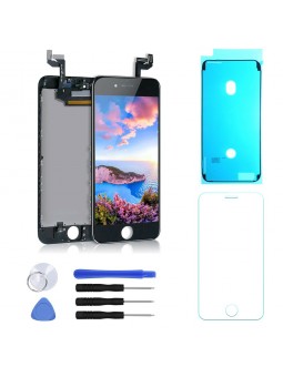 ECRAN LCD POUR IPHONE 6S NOIR RETINA + VITRE TACTILE COMPLET SUR CHASSIS + OUTILS + VERRE + JOINT