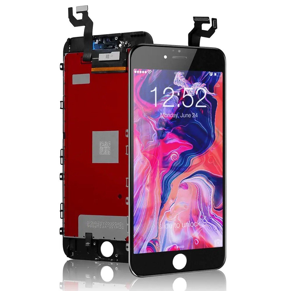 ECRAN LCD POUR IPHONE 6S PLUS NOIR RETINA + VITRE TACTILE SANS OUTILS