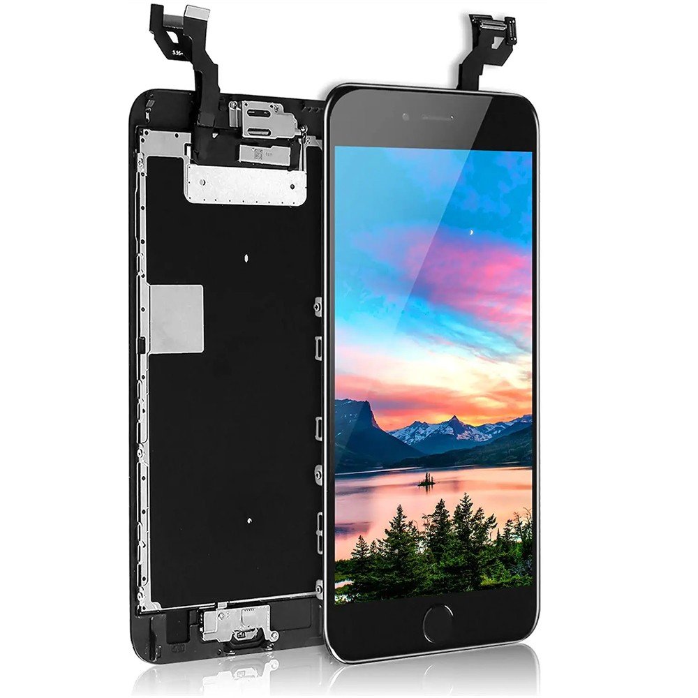 BLOC LCD POUR IPHONE 6S PLUS NOIR ASSEMBLÉ VITRE TACTILE + ECRAN LCD SANS OUTILS