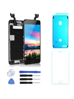 BLOC LCD POUR IPHONE 6S PLUS NOIR TOUT ASSEMBLÉ VITRE TACTILE + ECRAN LCD + 1 VERRE TREMPÉ + JOINT