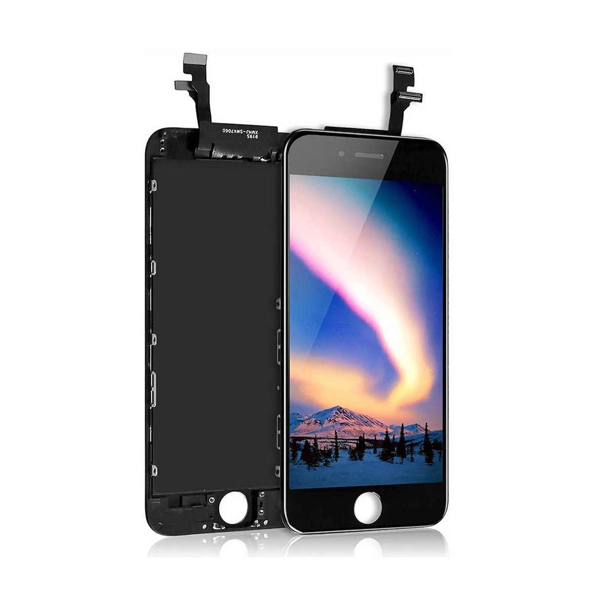 ECRAN LCD POUR IPHONE 6 NOIR RETINA + VITRE TACTILE SANS OUTILS