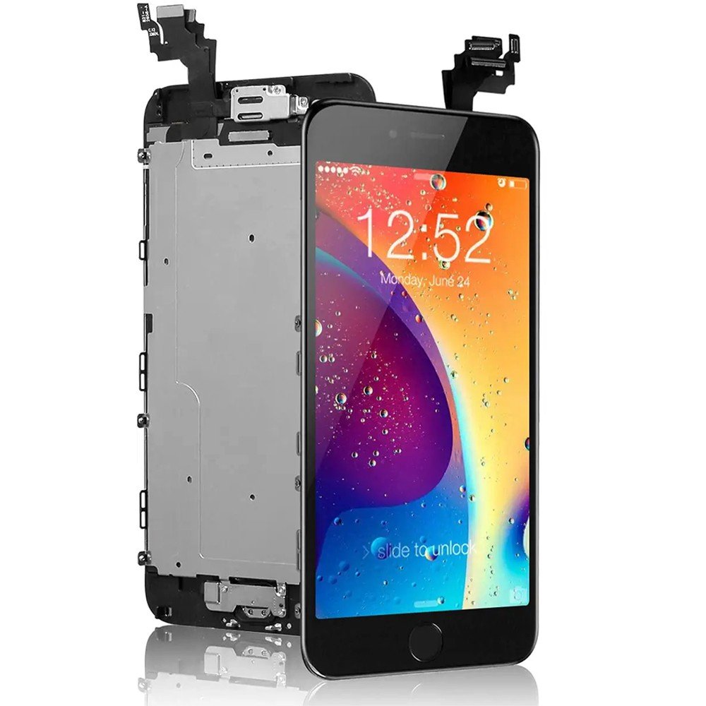 BLOC LCD POUR IPHONE 6 PLUS NOIR TOUT ASSEMBLÉ VITRE TACTILE + ECRAN LCD SANS OUTILS