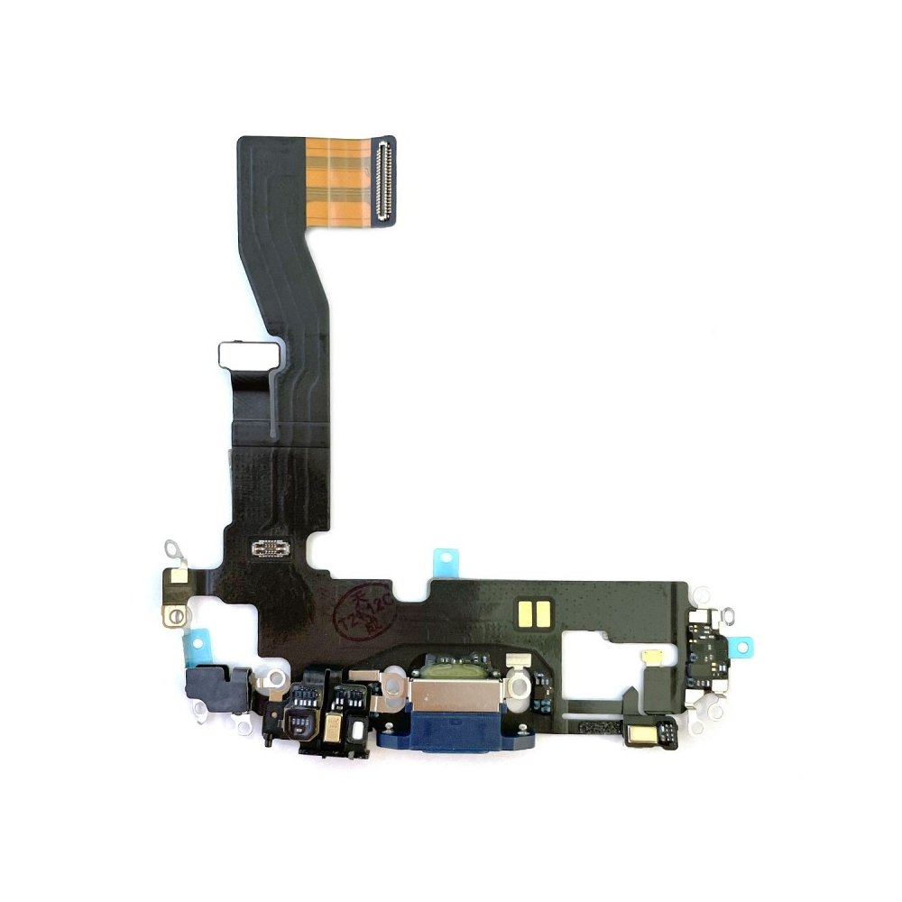 Nappe connecteur port de charge charging flex pour iPhone 12 Bleu