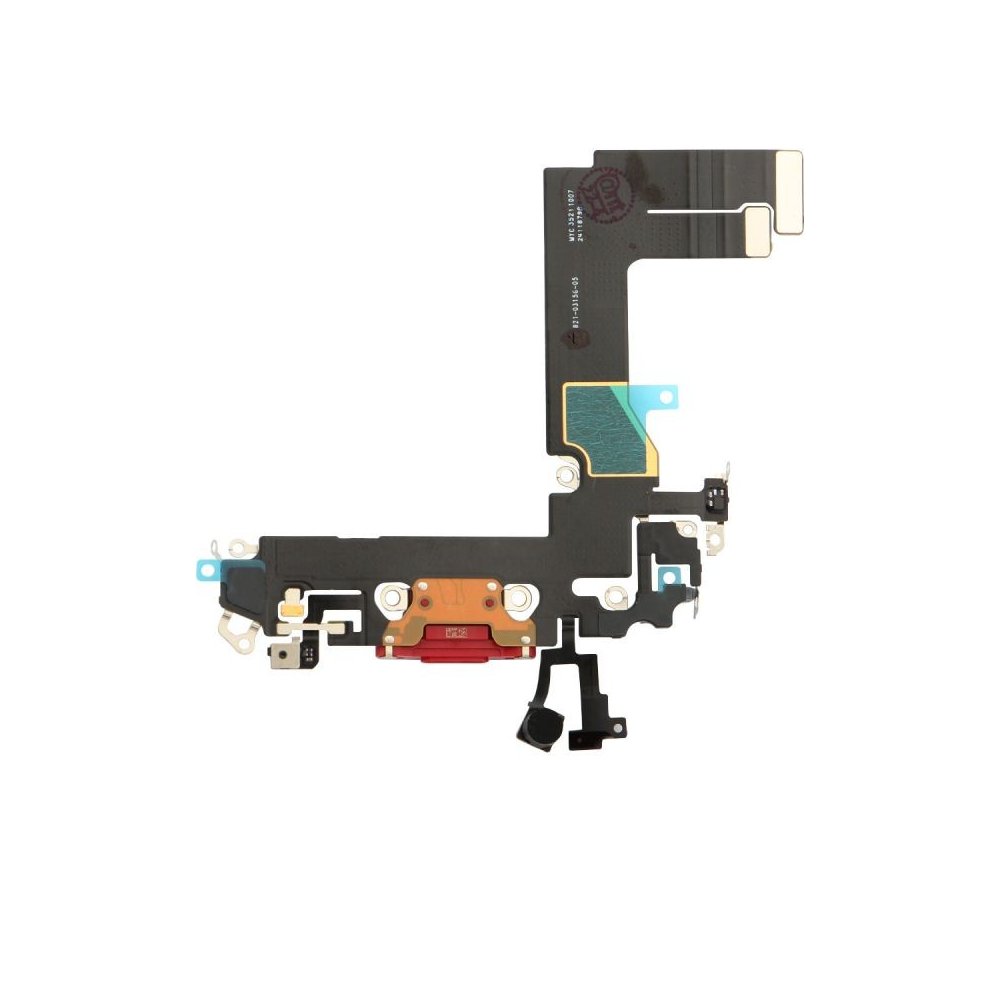 Nappe connecteur port de charge charging flex pour iPhone 13 Mini Rouge