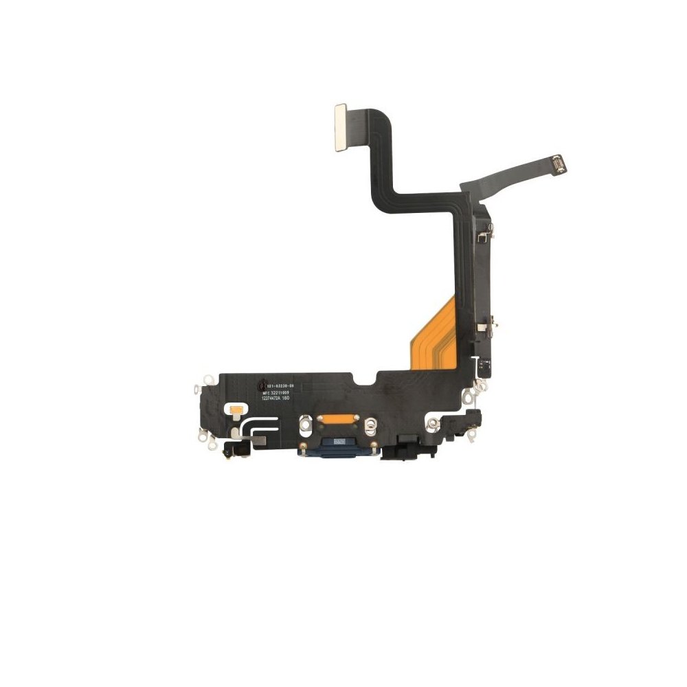 Nappe connecteur port de charge charging flex pour iPhone 13 Pro Bleu