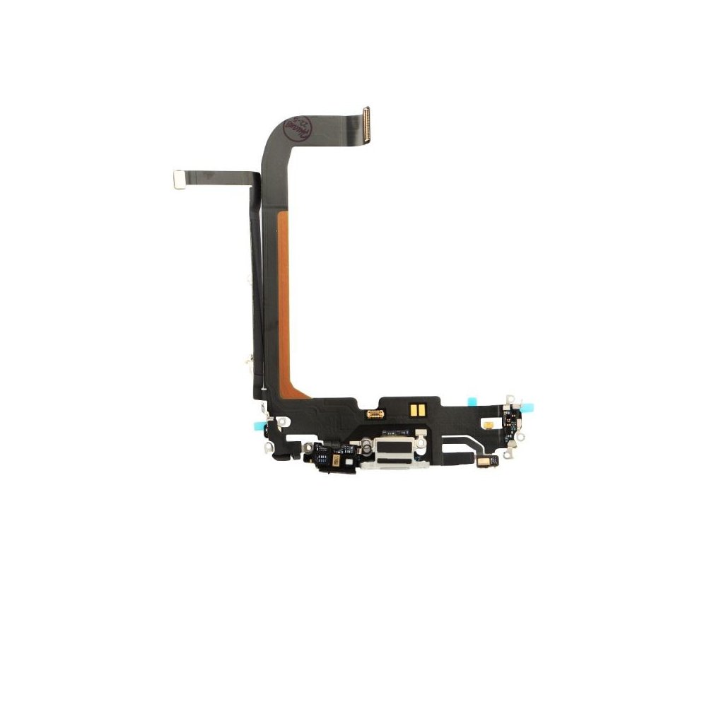 Nappe connecteur port de charge charging flex pour iPhone 13 Pro Max Argent