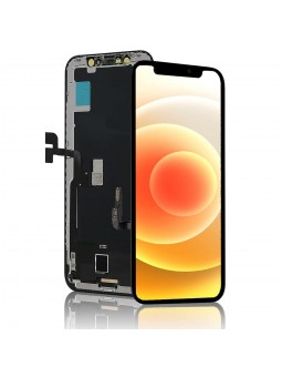 ECRAN OLED POUR IPHONE 12 VITRE TACTILE SUR CHASSIS NOIR SANS OUTILS