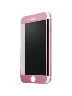 Verre Trempé intégral Rose Pour iPhone 7 Plus Recouvre à 100% la face avant