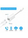 Adaptateur et Splitter double casque audio & Chargeur iPhone Blanc