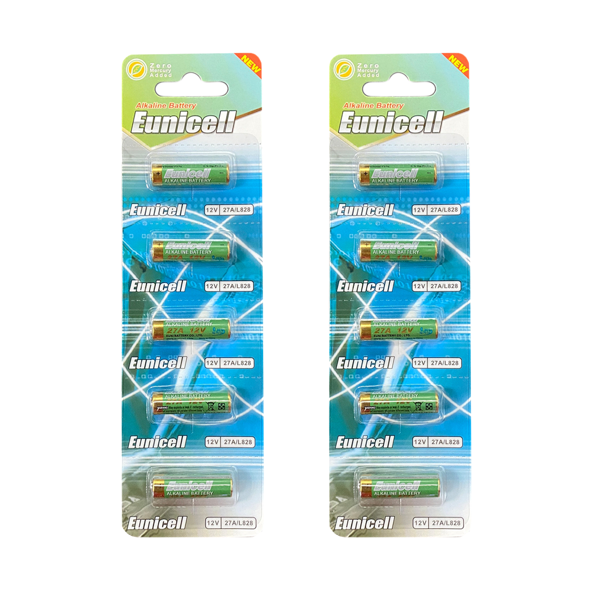 Lot de 10 Piles EUNICELL A27 27A 12V Alcaline