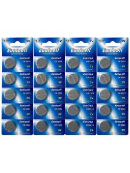 LOT DE 20 PILES EUNICELL BOUTONS CR2025