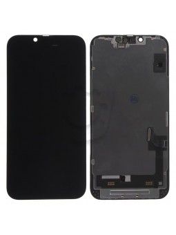 ECRAN OLED POUR IPHONE 14 VITRE TACTILE SUR CHASSIS NOIR SANS OUTILS