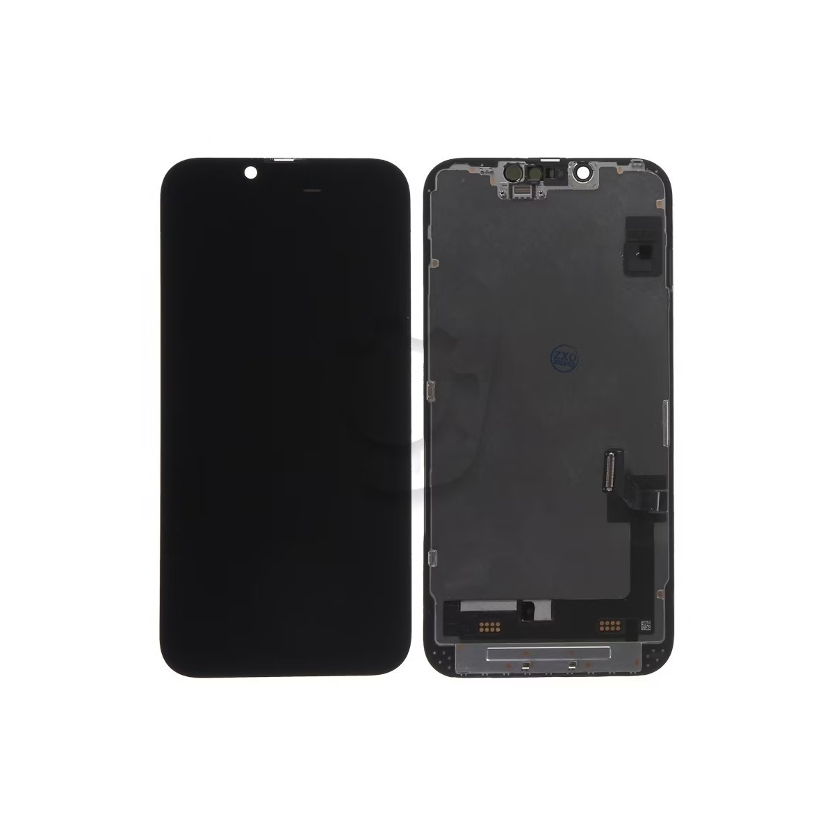 ECRAN OLED POUR IPHONE 14 VITRE TACTILE SUR CHASSIS NOIR SANS OUTILS