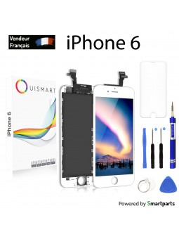 OuiSmart® ECRAN LCD POUR IPHONE 6 BLANC RETINA + VITRE TACTILE COMPLET SUR CHASSIS + OUTILS + 1 VERRE TREMPÉ