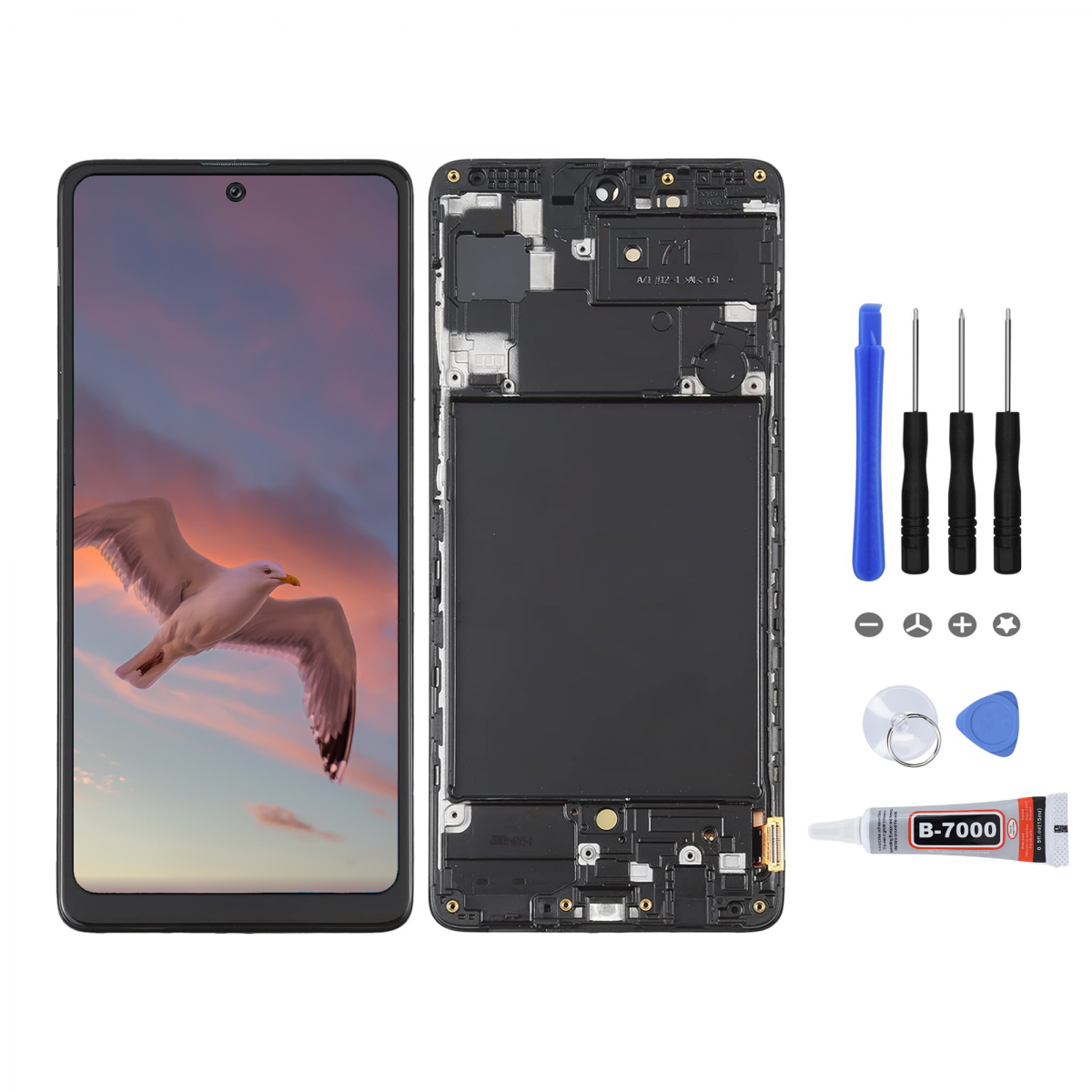 BLOC ECRAN LCD ASSEMBLÉ POUR SAMSUNG GALAXY A71 SM-A715F + OUTILS/COLLE