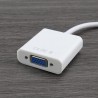 HDMI vers VGA 1080P Plaqué d'or Mâle à Femelle Câble Adaptateur Convertisseur Hdmi Vga pour Chromebook, Ordinateur Portable, PC, Raspberry Pi,TV Box, Ultrabook, Blanc
