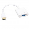 HDMI vers VGA 1080P Plaqué d'or Mâle à Femelle Câble Adaptateur Convertisseur Hdmi Vga pour Chromebook, Ordinateur Portable, PC, Raspberry Pi,TV Box, Ultrabook, Blanc