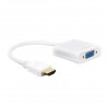 HDMI vers VGA 1080P Plaqué d'or Mâle à Femelle Câble Adaptateur Convertisseur Hdmi Vga pour Chromebook, Ordinateur Portable, PC, Raspberry Pi,TV Box, Ultrabook, Blanc