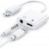 Adaptateur casque audio & Chargeur pour iPhone Blanc