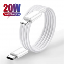 Câble de Données Chargeur USB Type-C PD compatible iPhone Blanc ave...