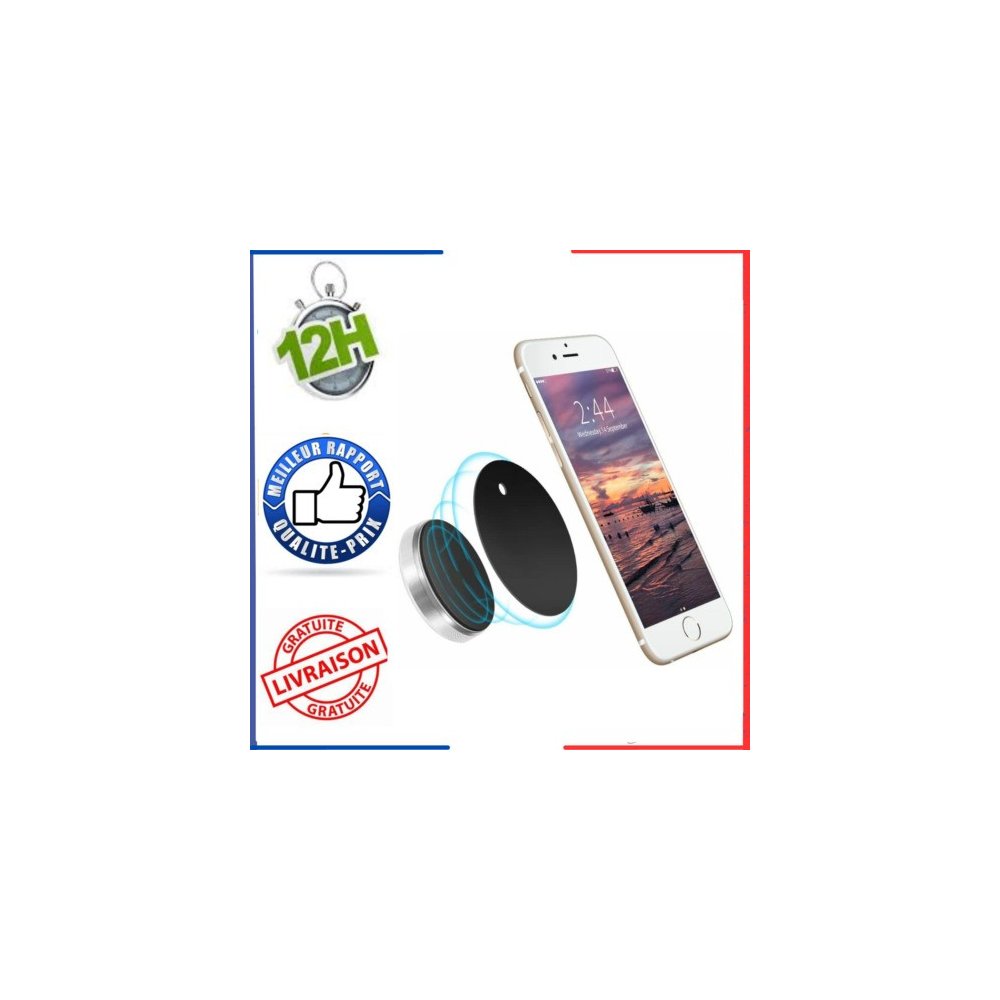 Support Noir Universel Magnétique Téléphone Smartphone GPS pour Voi...