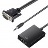 Câble Adaptateur Convertisseur VGA mâle Vers HDMI Femelle Sortie 1080 P HD+Audio TV AV HDTV