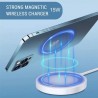 Chargeur Sans Fil Charge Rapide 15W Induction Magnétique Compatible Magsafe Iphone 15-14-14 Plus-14 Pro-14 Pro Max-13-12-11-X-Xs