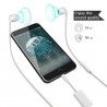 Adaptateur et Splitter double casque audio & Chargeur iPhone Blanc