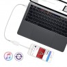 Adaptateur et Splitter double casque audio & Chargeur iPhone Blanc