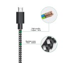 3 Câbles Micro USB 2M,Micro Câble Chargeur USB Compatible Samsung Galaxy S7 Edge S6 S5 S4 S3, Note 5,WIKO,ASUS,HUAWEI,HTC,LG (No