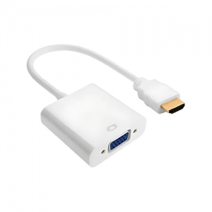 HDMI vers VGA 1080P Plaqué d'or Mâle à Femelle Câble Adaptateur Convertisseur Hdmi Vga pour Chromebook, Ordinateur Portable, PC, Raspberry Pi,TV Box, Ultrabook, Blanc