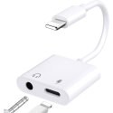 Adaptateur Jack 3.5mm casque audio & Chargeur pour iPhone Blanc ave...