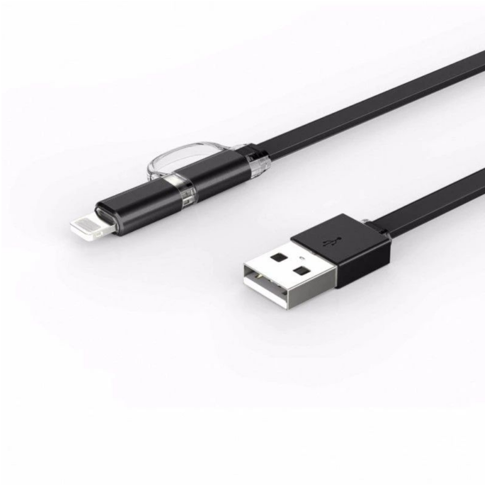 Câble 2 en 1 (Lighting+Micro-USB) LDNIO LC84 Noir 1m avec SmartParts