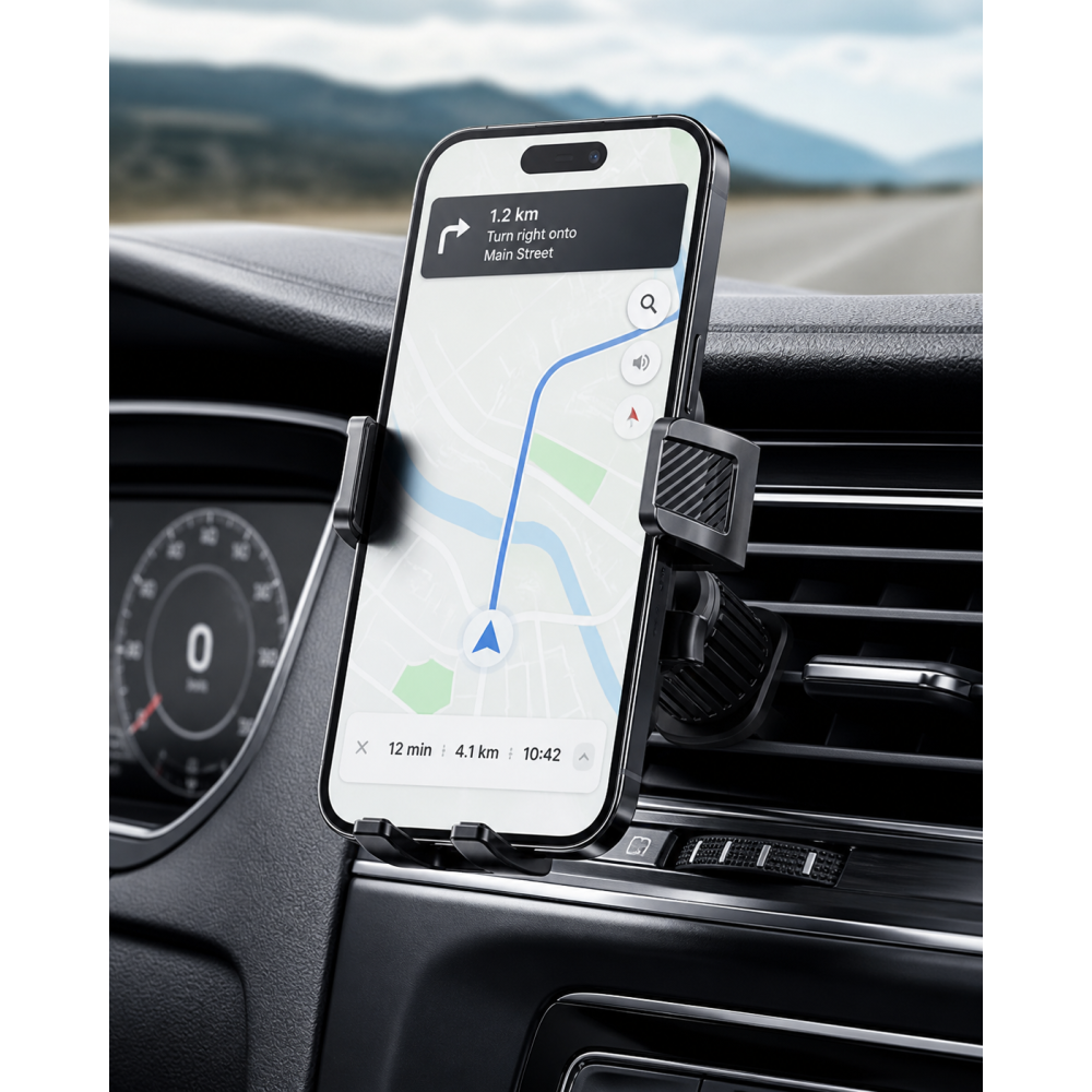 Support Telephone Voiture Grille D'aération 360° Rotation