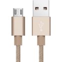 Câble Rond Micro-USB LDNIO LS08S Or 1m avec SmartParts