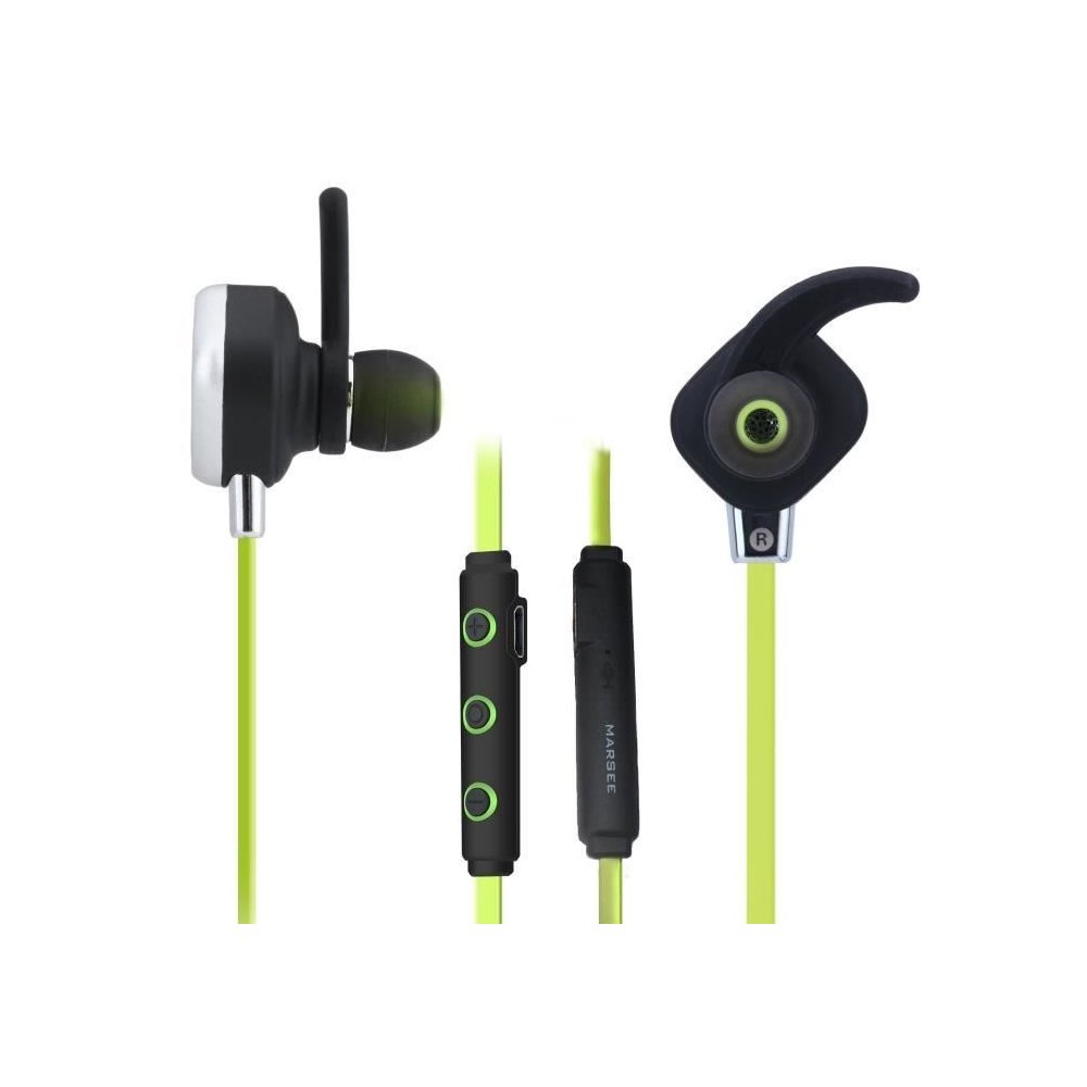 Écouteurs Sport Earphone Headphone Sans fil stéréo IP55 Vert