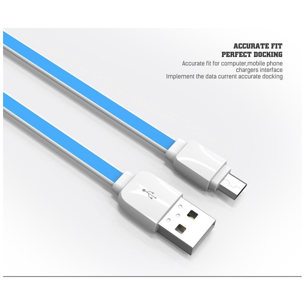 Câble Slim Micro-USB LDNIO XS-07AS Bleu 1m