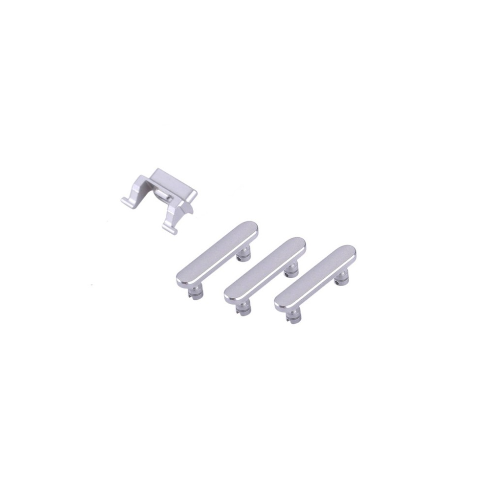 LOT DE BOUTONS (POWER, VIBREUR, VOLUME) ARGENT POUR IPHONE 8 PLUS