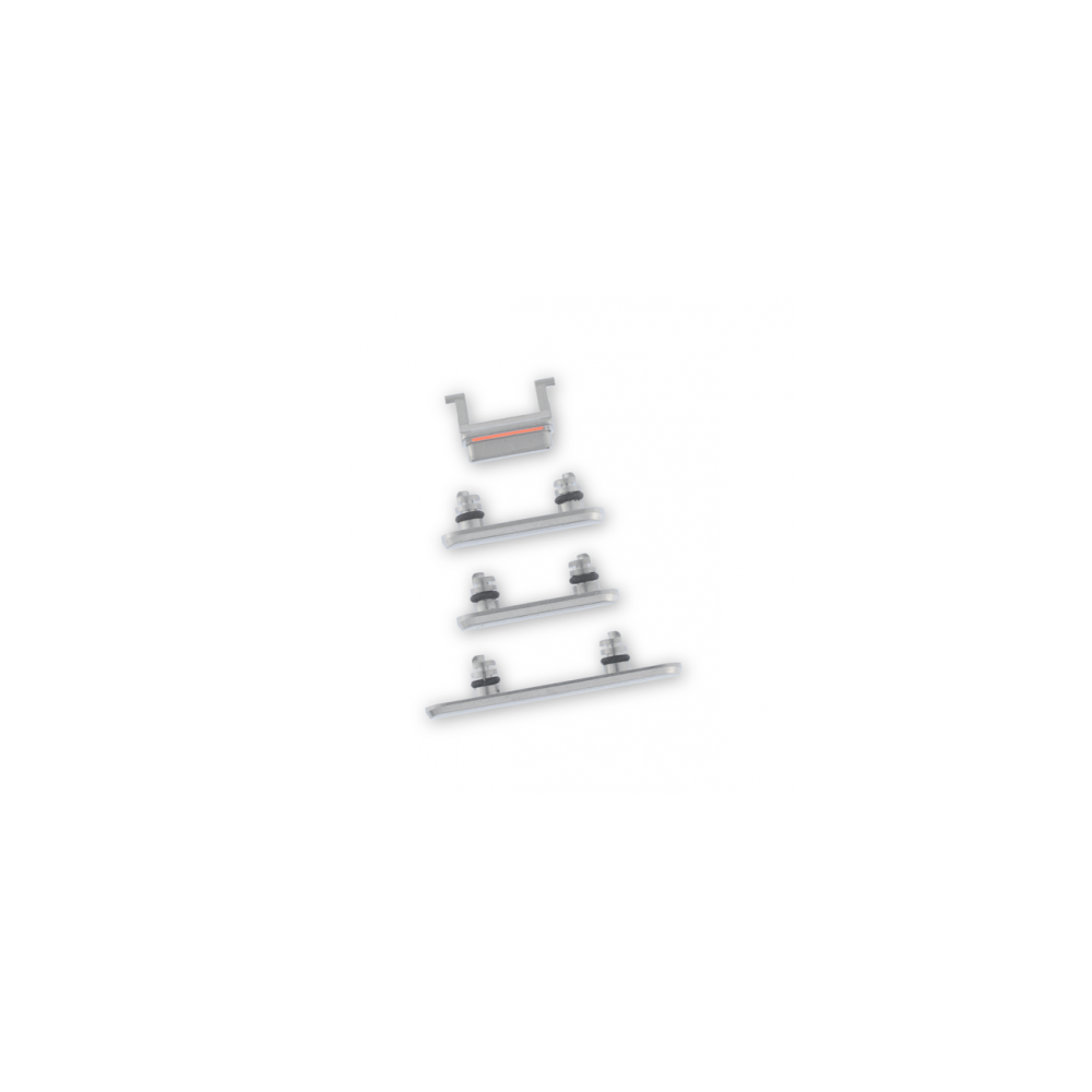 LOT DE BOUTONS (POWER, VIBREUR, VOLUME) Argent POUR IPHONE X