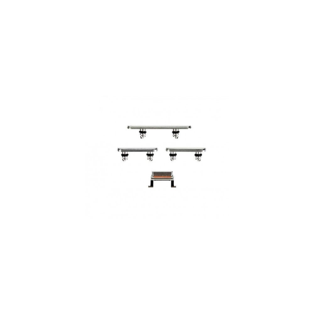 LOT DE BOUTONS (POWER, VIBREUR, VOLUME) Argent POUR IPHONE Xs