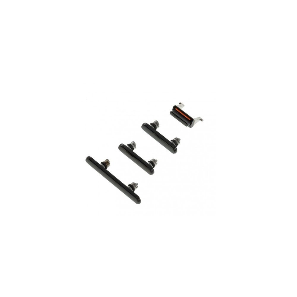 LOT DE BOUTONS (POWER, VIBREUR, VOLUME) Noir POUR IPHONE Xs