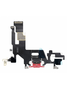 Nappe connecteur port de charge charging flex compatible iPhone 11 Rouge
