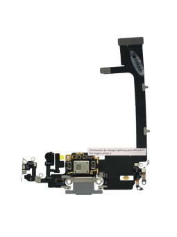 Nappe connecteur port de charge charging flex compatible iPhone 11 Pro Argent