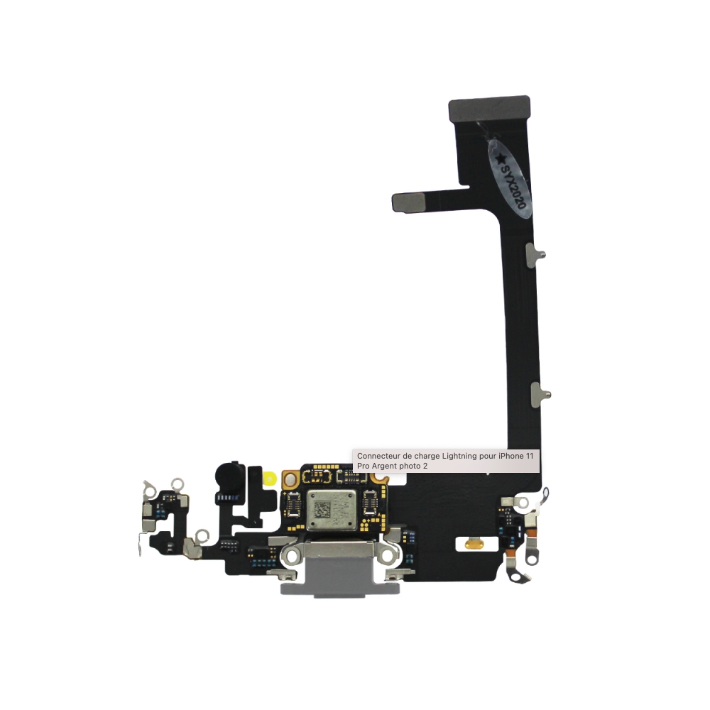 Nappe connecteur port de charge charging flex compatible iPhone 11 Pro Argent