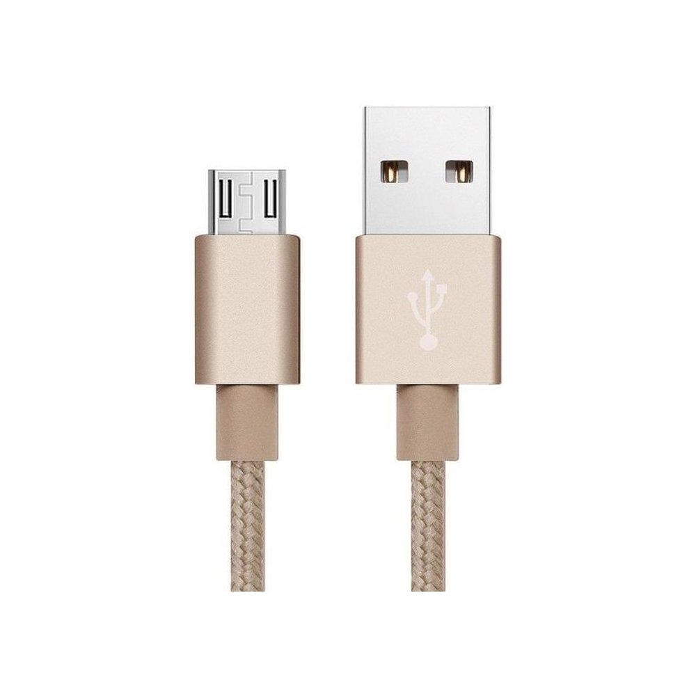 Câble Rond Micro-USB LDNIO LS17S Or 2m