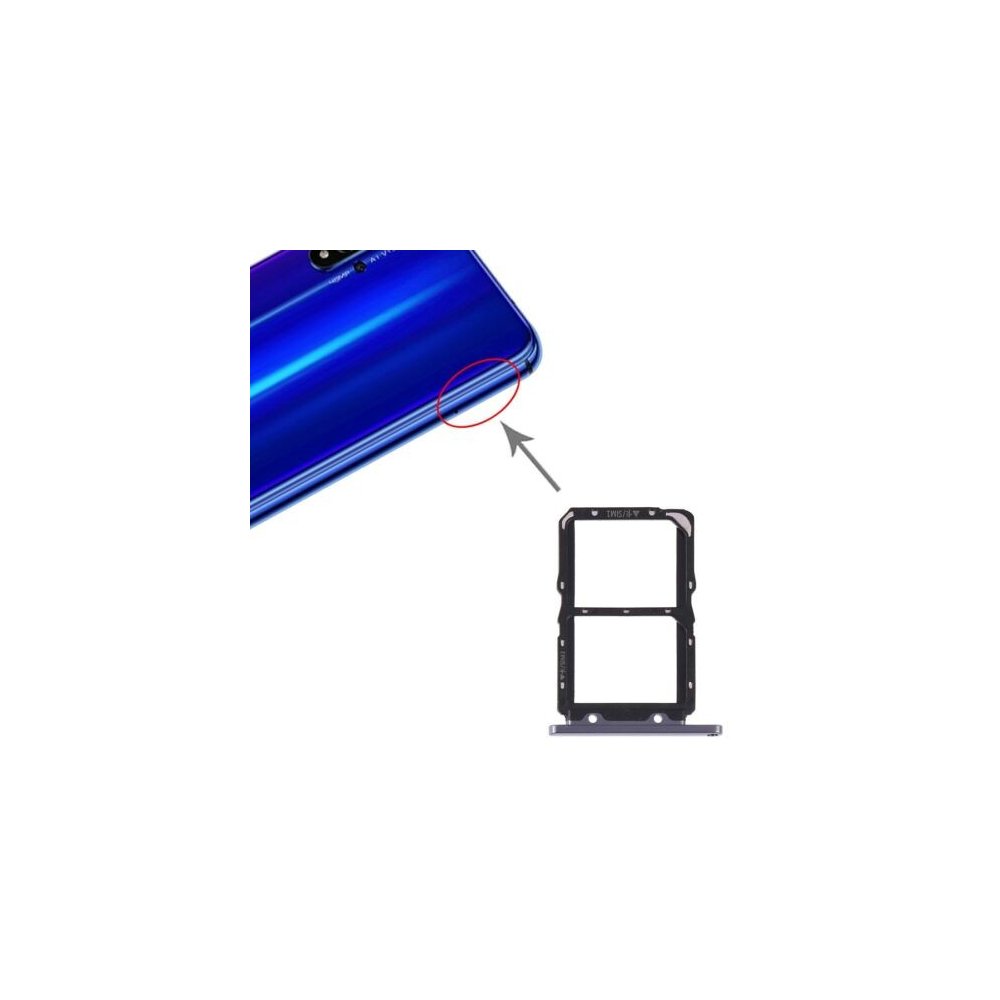 TIROIR SUPPORT CARTE DOUBLE SIM MICROSD DU HUAWEI HONOR 20 BLEU