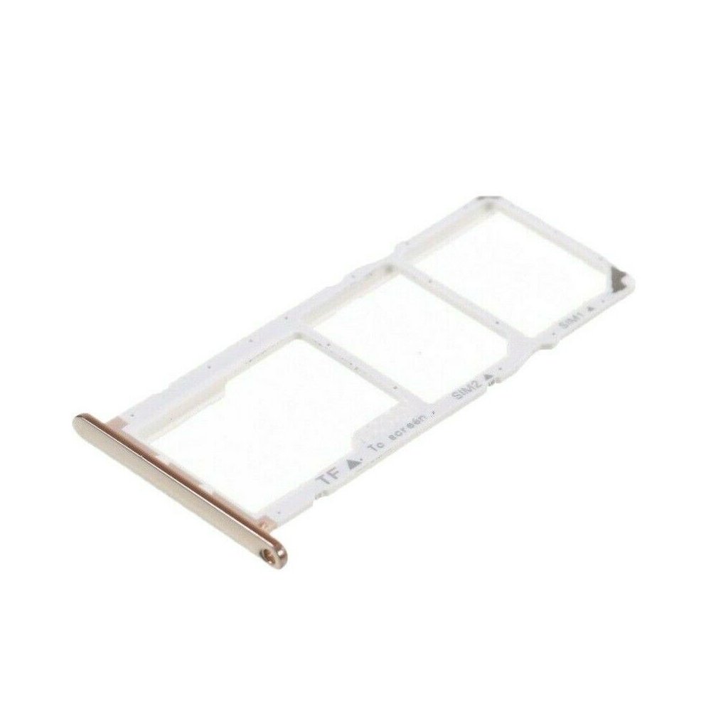 TIROIR SUPPORT CARTE DOUBLE SIM MICROSD DU HUAWEI Y6 2018 OR