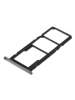 TIROIR SUPPORT CARTE DOUBLE SIM MICROSD DU HUAWEI Y6 2018 NOIR